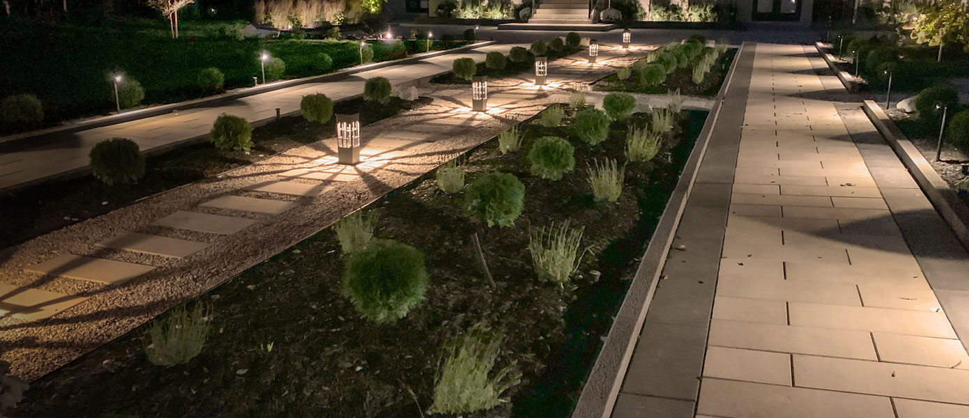 elegant path lighting installed in St. John, IN